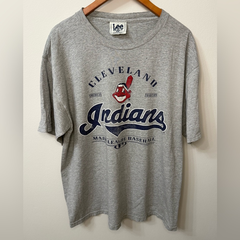 Vintage Style Cleveland Indians Lee Sport Graphic T Shirt XL MLB